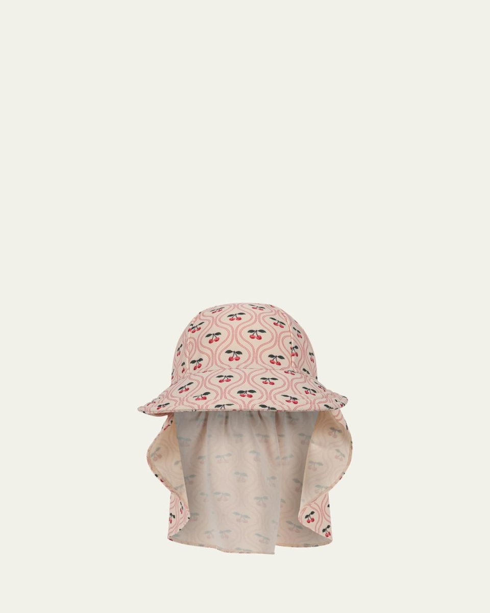 Girl's Merle Cherry Sun Hat, Size Newborn-8
